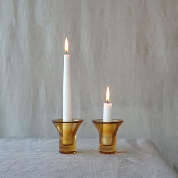 Lumi candlestick 8 cm - Amber - Born In Sweden