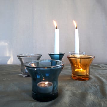 Lumi candlestick 8 cm - Amber - Born In Sweden