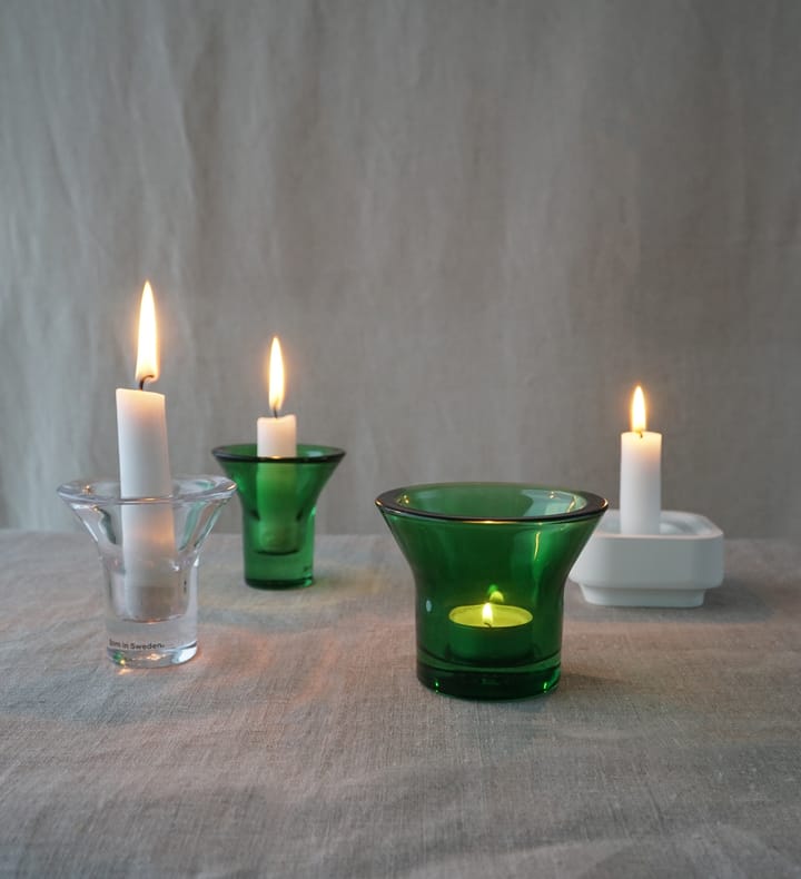 Lumi candlestick 8 cm, Green Born In Sweden