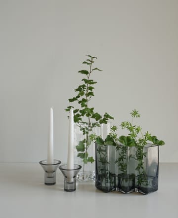 Lumi candlestick 8 cm - Grey - Born In Sweden