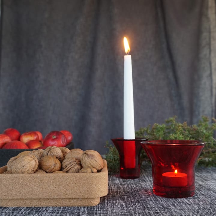 Lumi candlestick 8 cm, Red Born In Sweden