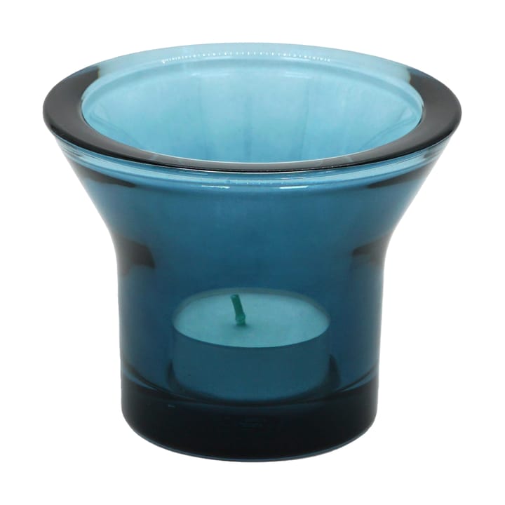 Lumi tealight holder Ø10 cm - Petrol Blue - Born In Sweden