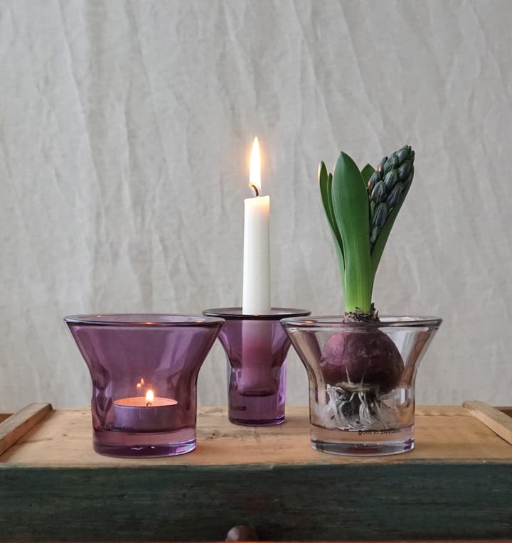 Lumi tealight holder Ø10 cm, Purple Born In Sweden