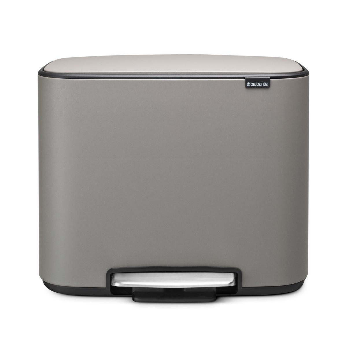 Brabantia Bo pedal bin 11+23 l mineral concrete grey