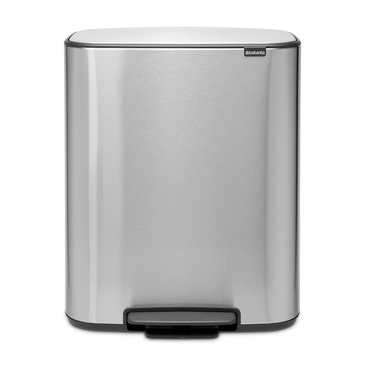 Brabantia Bo pedal bin 2x30 L matte steel