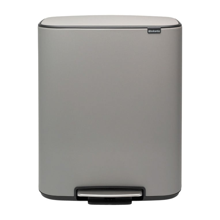 Brabantia Bo pedal bin 2x30 L Mineral concrete grey