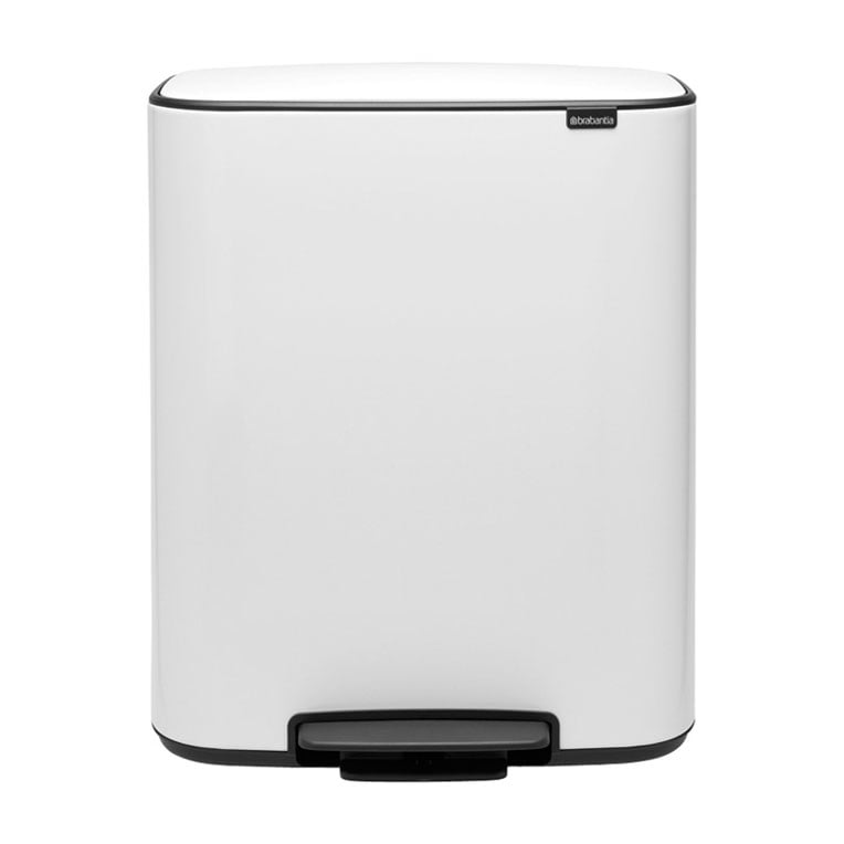 Brabantia Bo pedal bin 2x30 L White