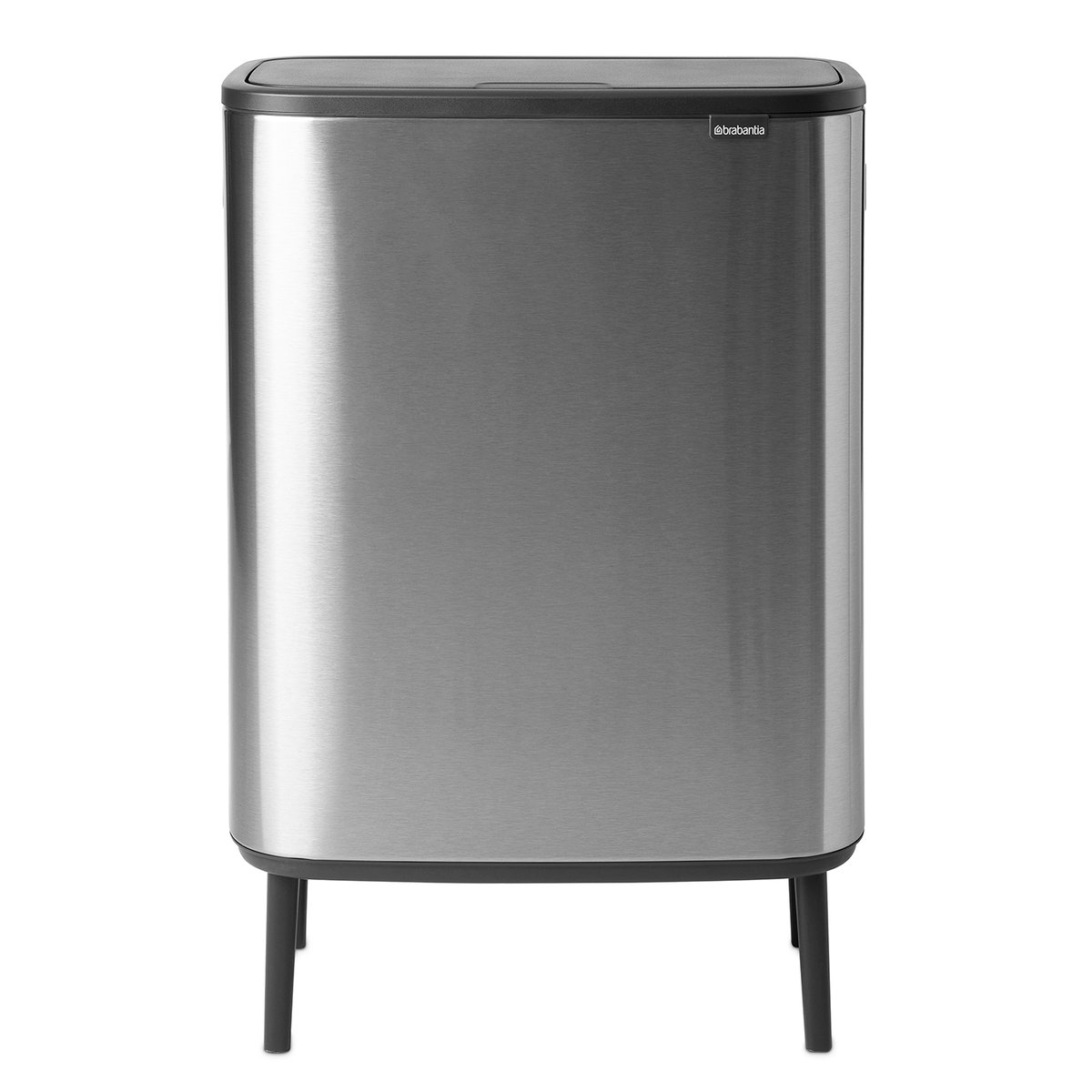 Brabantia Bo touch bin high 2x30 L matte-brushed steel