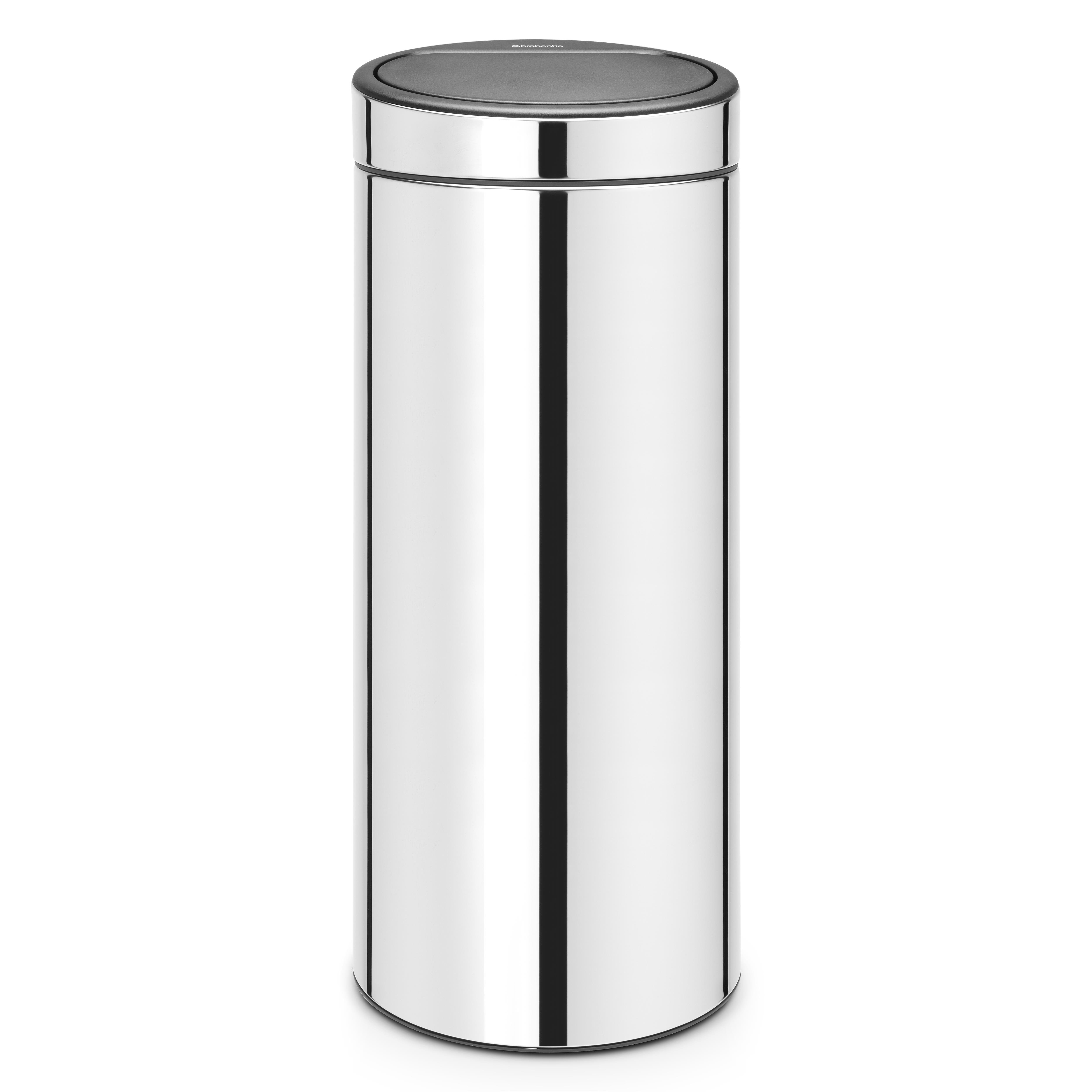 Brabantia 114908 Touch Bin Poubelle Unie Acier Inoxydable/Plastique  Platinum 30,2 x 43,5 x 76,5 cm 40 L