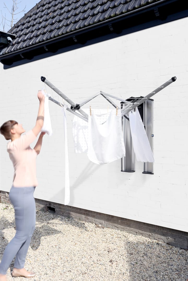 WallFix clothesline 24 m with protective box - Gray - Brabantia