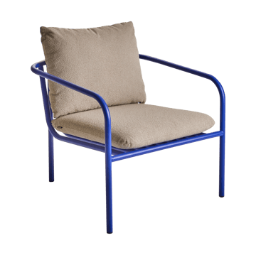 Bendt lounge chair - Teddy beige-indigo blue - Brafab