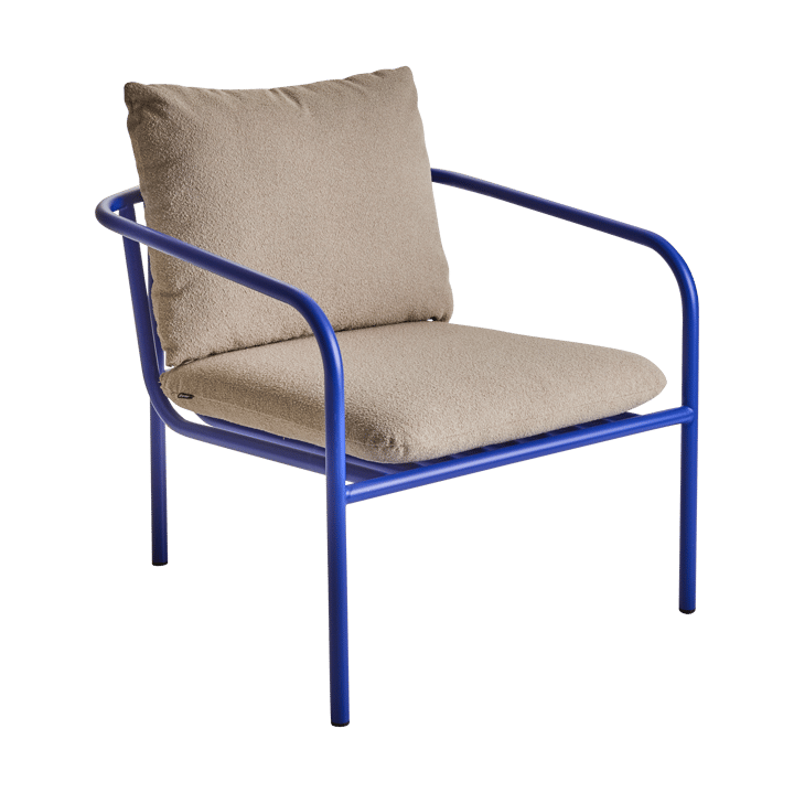 Bendt lounge chair - Teddy beige-indigo blue - Brafab