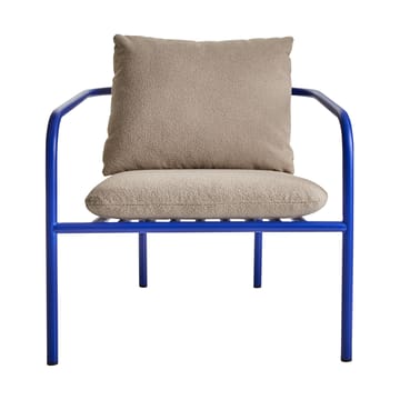 Bendt lounge chair - Teddy beige-indigo blue - Brafab