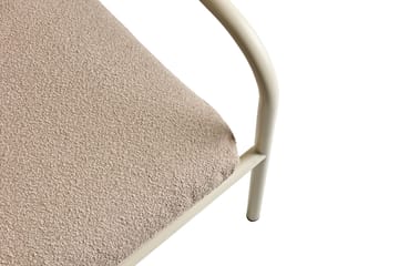 Bendt lounge chair - Teddy beige-pearl white - Brafab