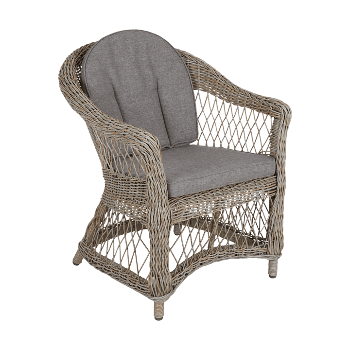 Kamomill armchair with seat and back cushion - Beige-sand - Brafab