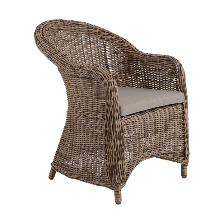 Kamomill armchair with seat cushion, Natural-beige Brafab