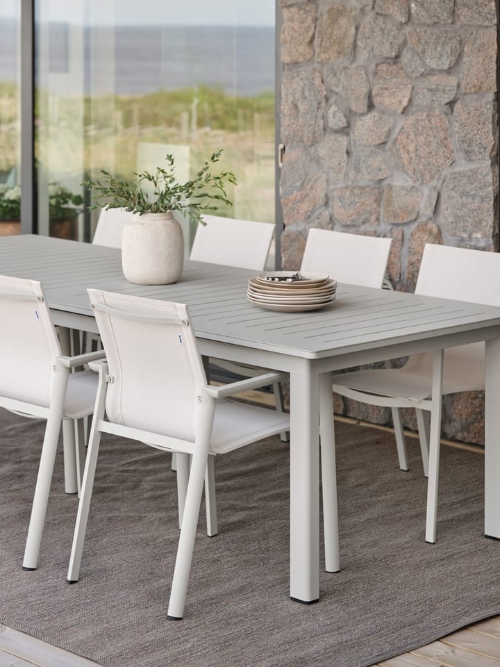 Lomma extendable dining table, Light grey 194-312 cm Brafab