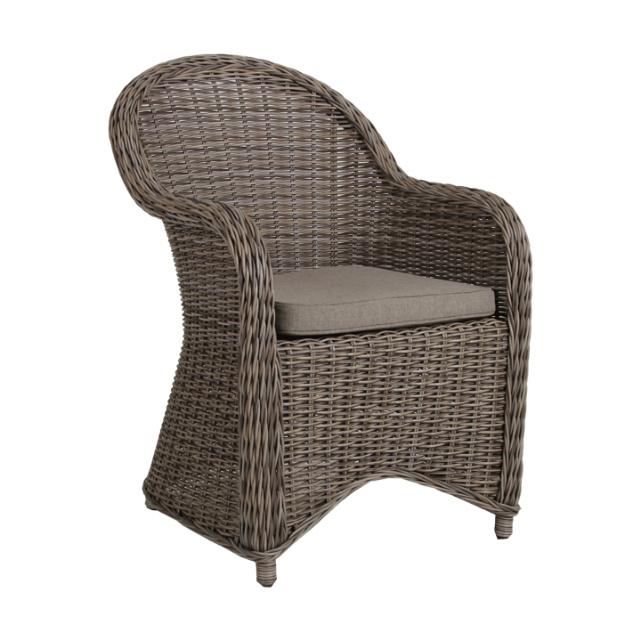 Paulina armchair with seat cushion - Rustic-beige - Brafab