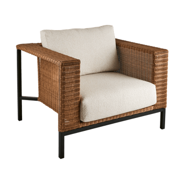 Shell lounge chair - Teddy rice-black - Brafab