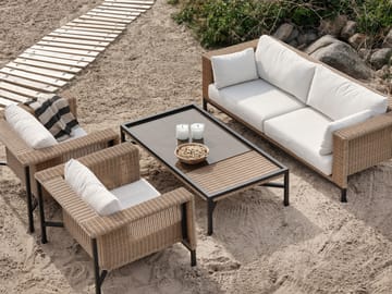 Shell lounge chair - Teddy rice-black - Brafab