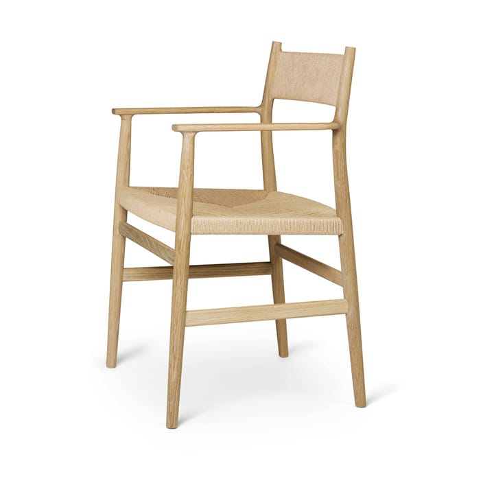 Arv arm chair woven back and seat, Oiled oak-paper ribbon Brdr. Krüger