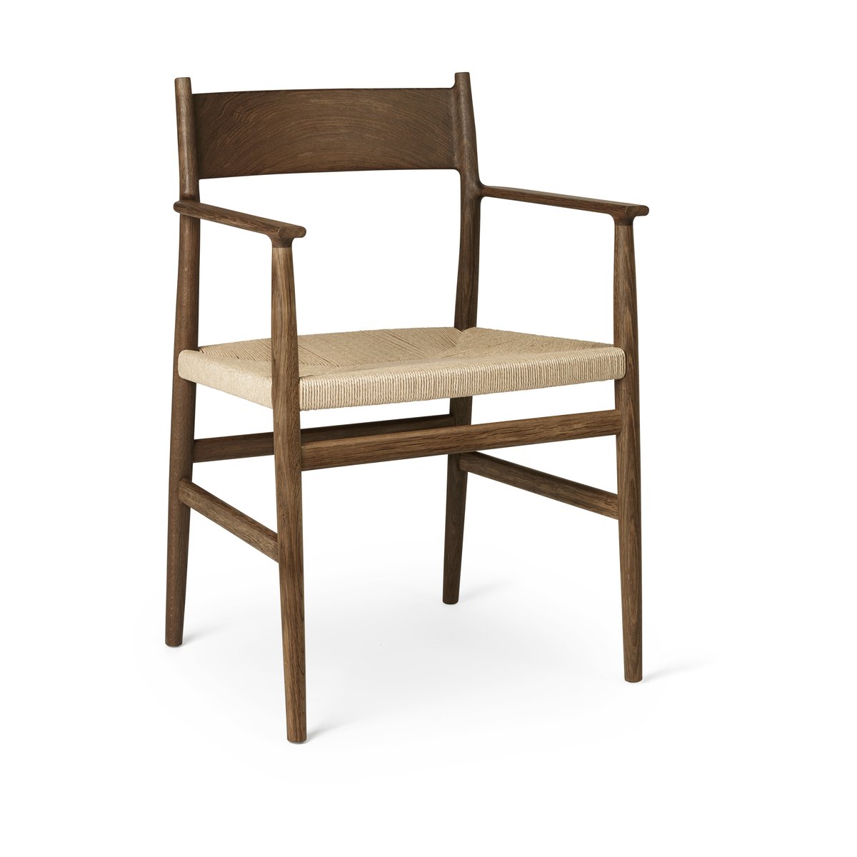 Brdr. Krüger Arv arm chair woven seat Smoke oiled oak-paper ribbon