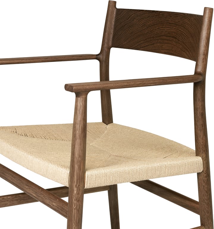 Arv arm chair woven seat, Smoke oiled oak-paper ribbon Brdr. Krüger