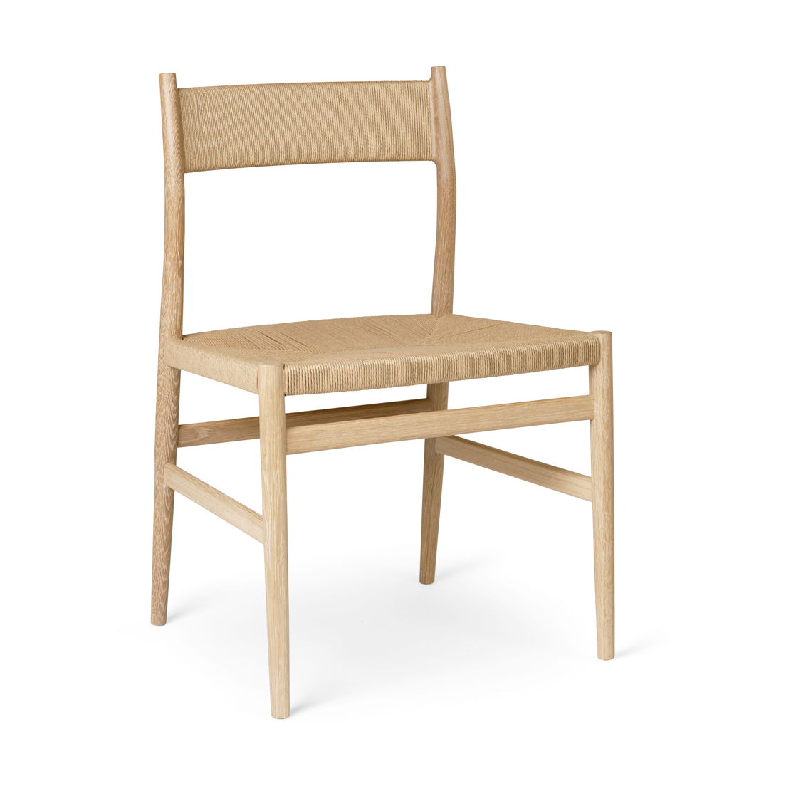 Brdr. Krüger Arv chair woven back and seat Oiled oak-paper ribbon