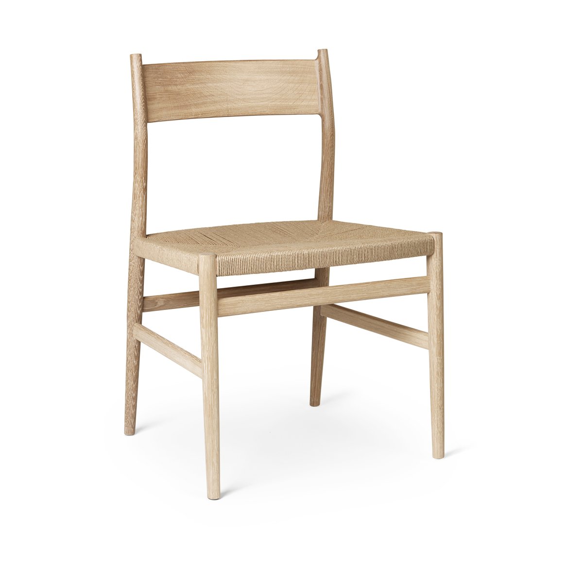 Brdr. Krüger Arv chair woven seat White oiled oak-paper ribbon