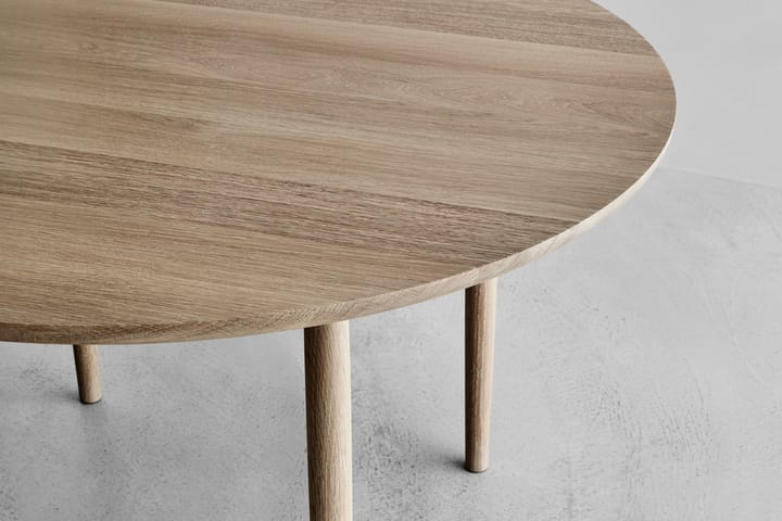 Arv dining table Ø120 cm, White oiled oak Brdr. Krüger