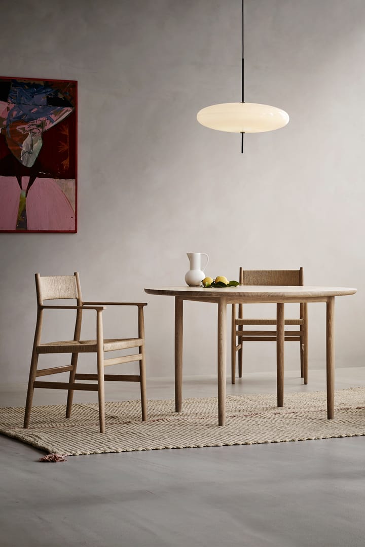 Arv dining table Ø120 cm, White oiled oak Brdr. Krüger