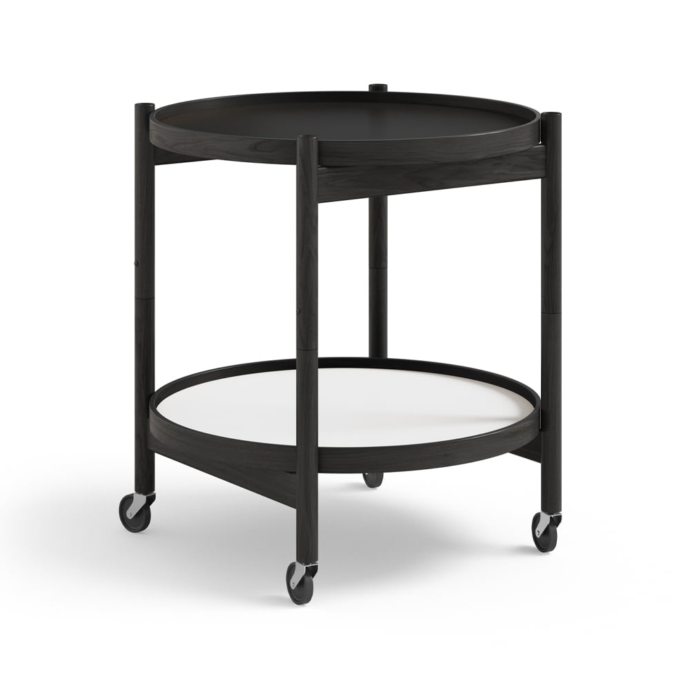 Brdr. Krüger Bølling Tray Table model 50 Base, black lacquered oak stand