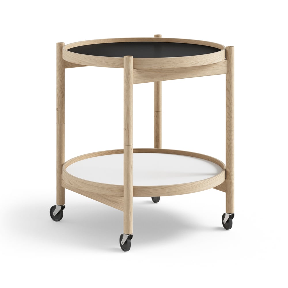 Brdr. Krüger Bølling Tray Table model 50 Base, untreated oak stand