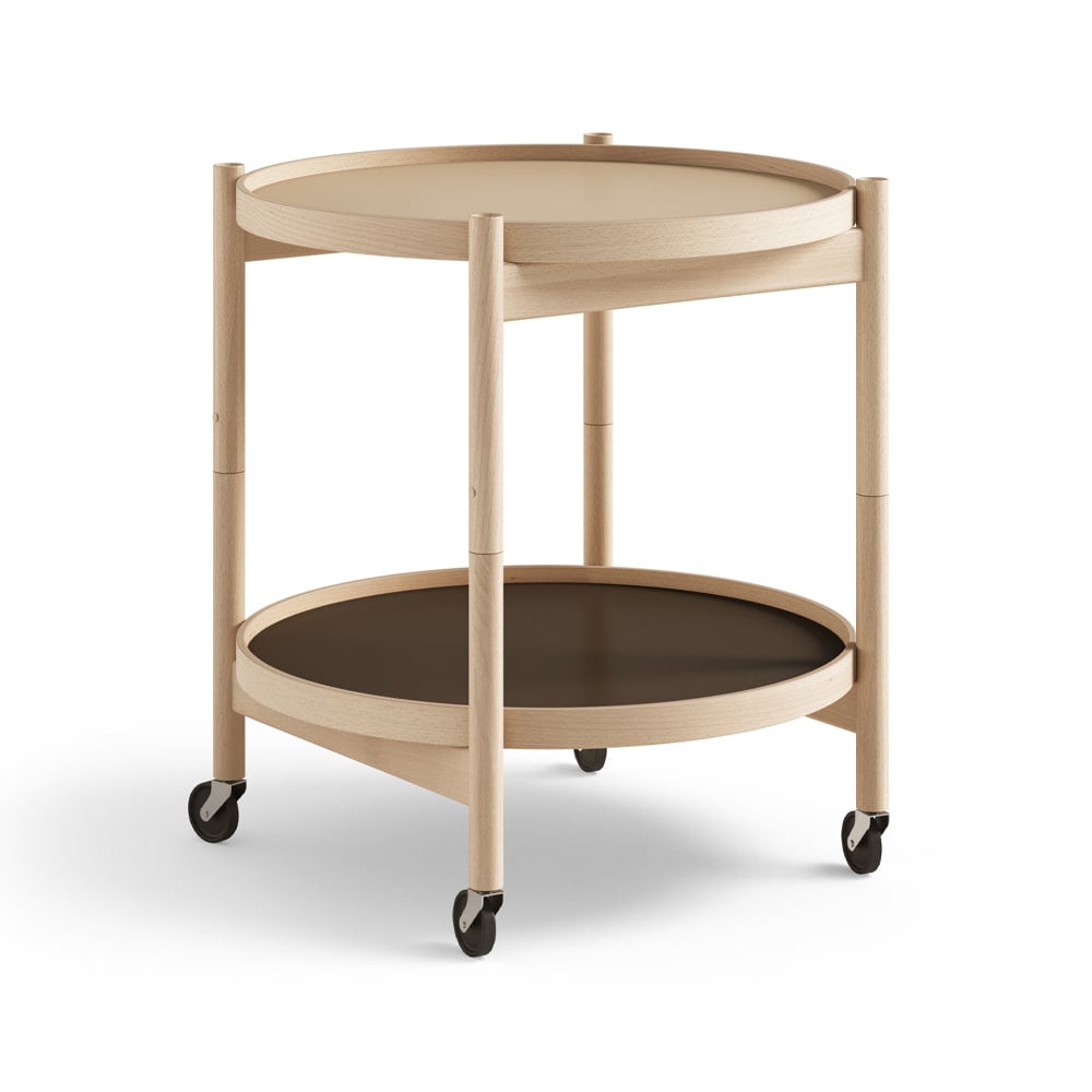 Brdr. Krüger Bølling Tray Table model 50 Earth, oiled beech stand