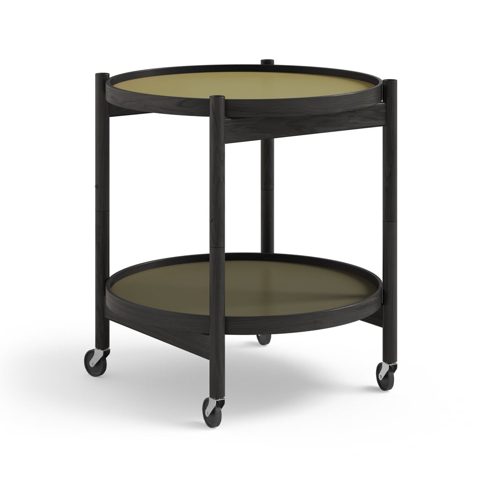 Brdr. Krüger Bølling Tray Table model 50 Leaf, black lacquered oak stand