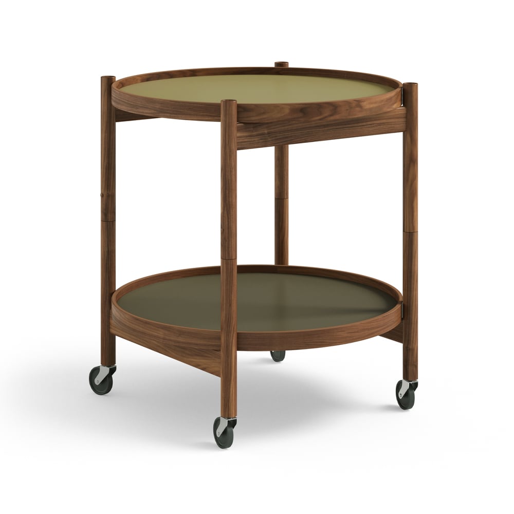 Brdr. Krüger Bølling Tray Table model 50 Leaf, oiled walnut stand