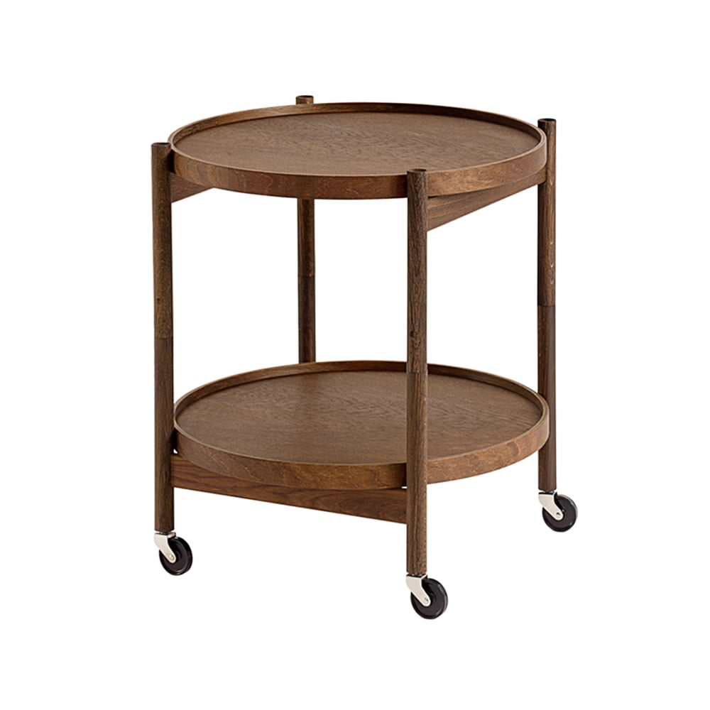 Brdr. Krüger Bølling Tray Table model 50 Smoke oak, smoke oiled oak stand