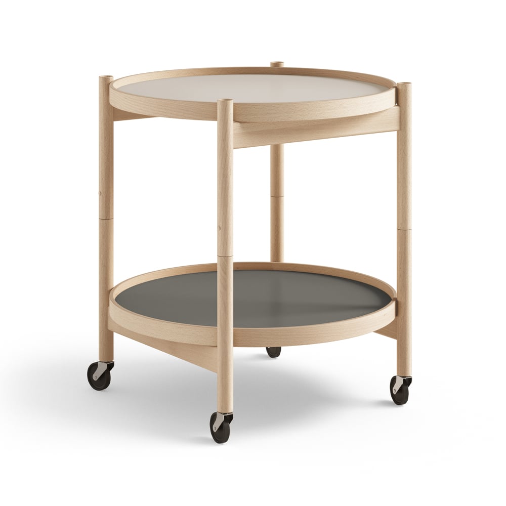 Brdr. Krüger Bølling Tray Table model 50 Stone, oiled beech stand