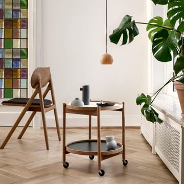 Bølling Tray Table model 50 - Stone, smoke oiled oak stand - Brdr. Krüger