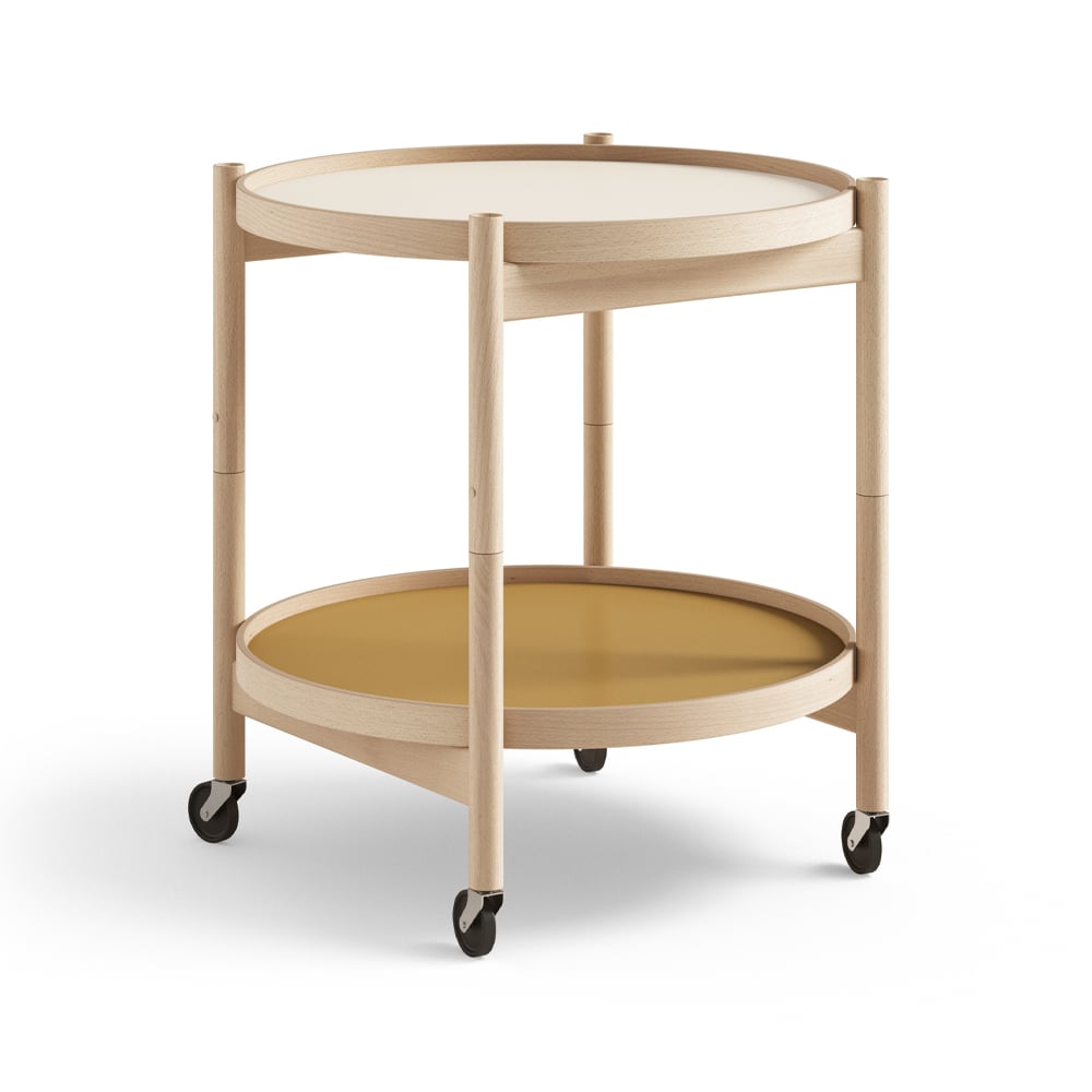 Brdr. Krüger Bølling Tray Table model 50 Sunny, oiled beech stand