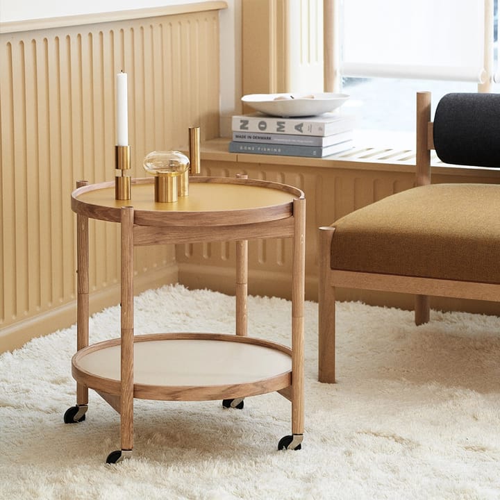 Bølling Tray Table model 50, Sunny, oiled walnut stand Brdr. Krüger