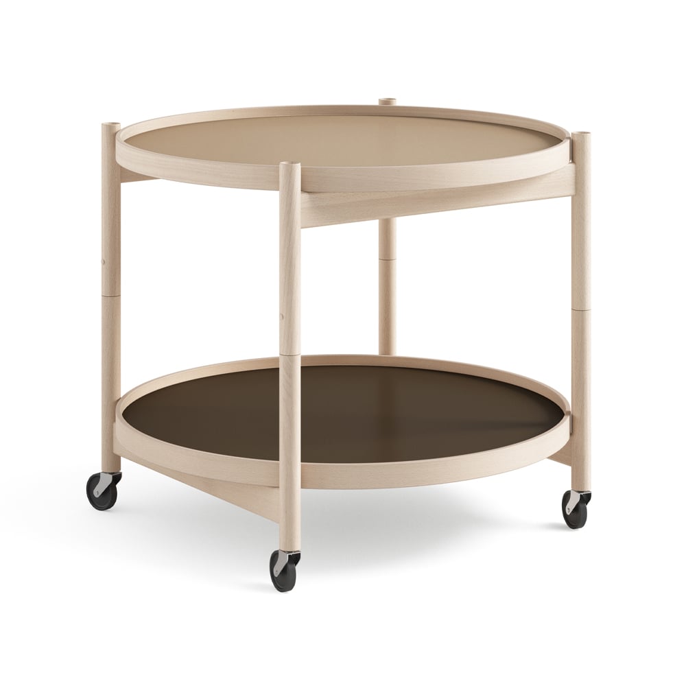 Brdr. Krüger Bølling Tray Table model 60 Earth, untreated beech stand