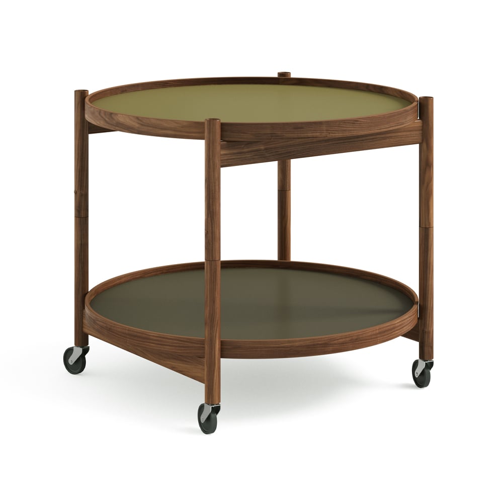 Brdr. Krüger Bølling Tray Table model 60 Leaf, oiled walnut stand