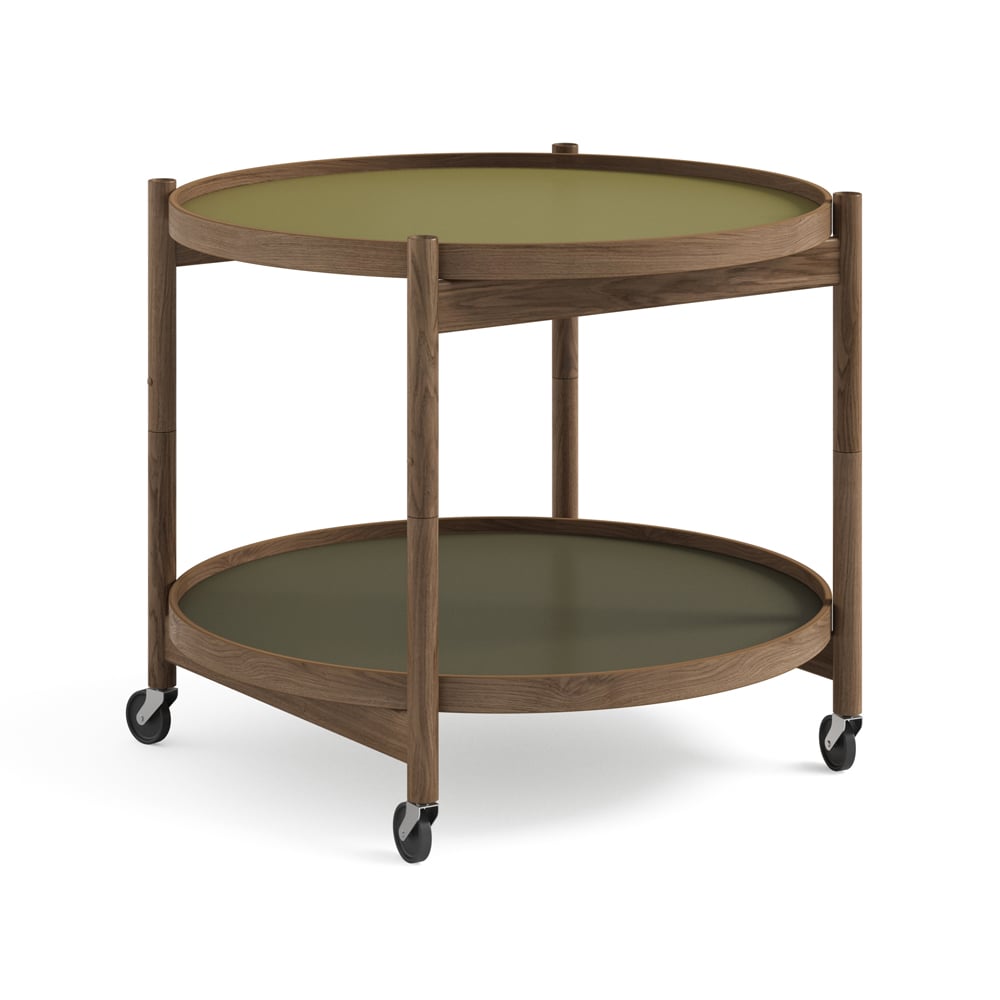 Brdr. Krüger Bølling Tray Table model 60 Leaf, smoke oiled oak stand