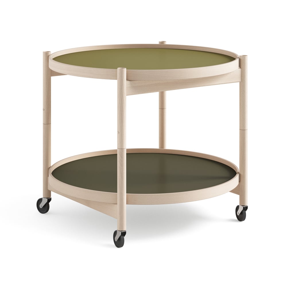 Brdr. Krüger Bølling Tray Table model 60 Leaf, untreated beech stand