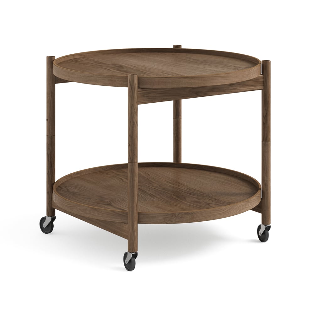 Brdr. Krüger Bølling Tray Table model 60 Smoke oak, smoke oiled oak stand