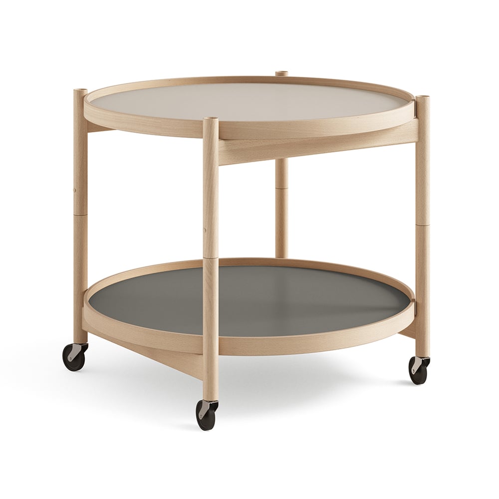 Brdr. Krüger Bølling Tray Table model 60 Stone, oiled beech stand