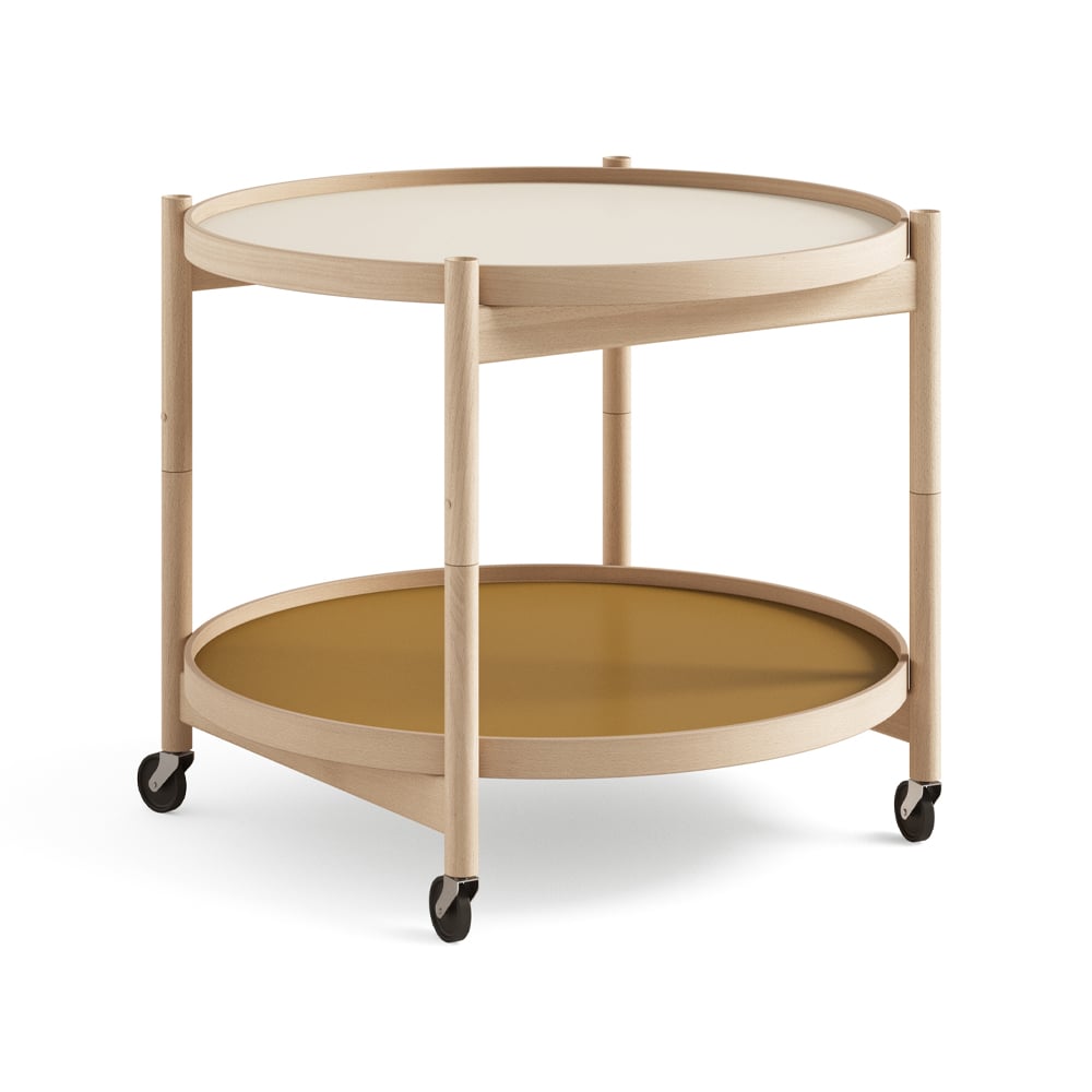 Brdr. Krüger Bølling Tray Table model 60 Sunny, oiled beech stand