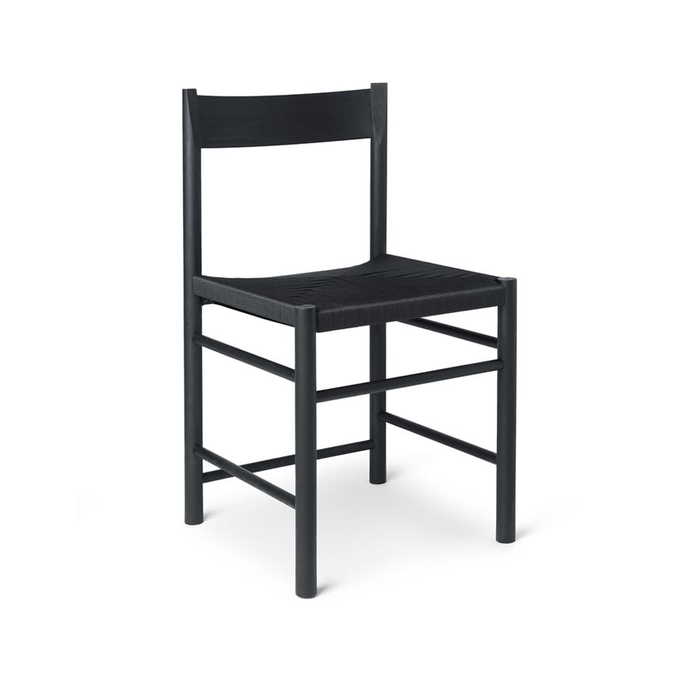 Brdr. Krüger F-chair Black ash, black woven seat