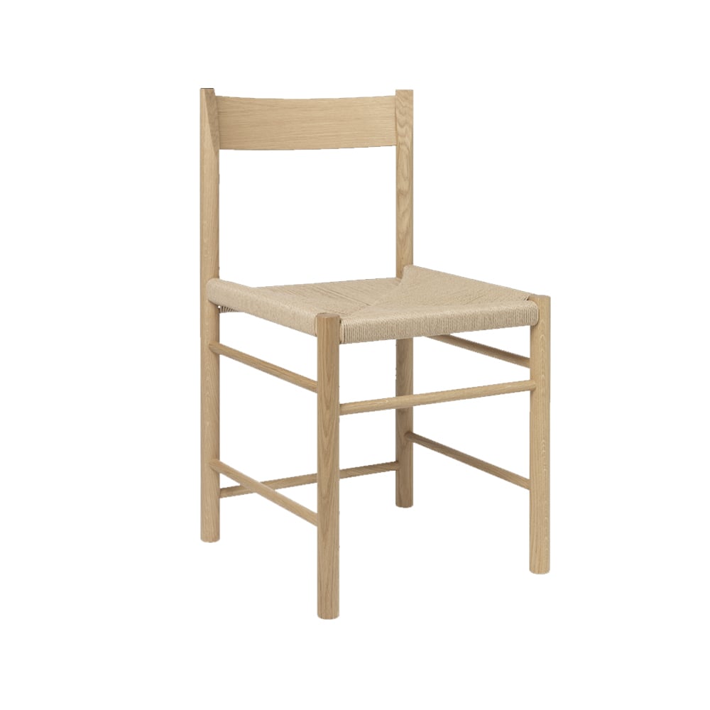 Brdr. Krüger F-chair Oiled oak, natural wicker seat